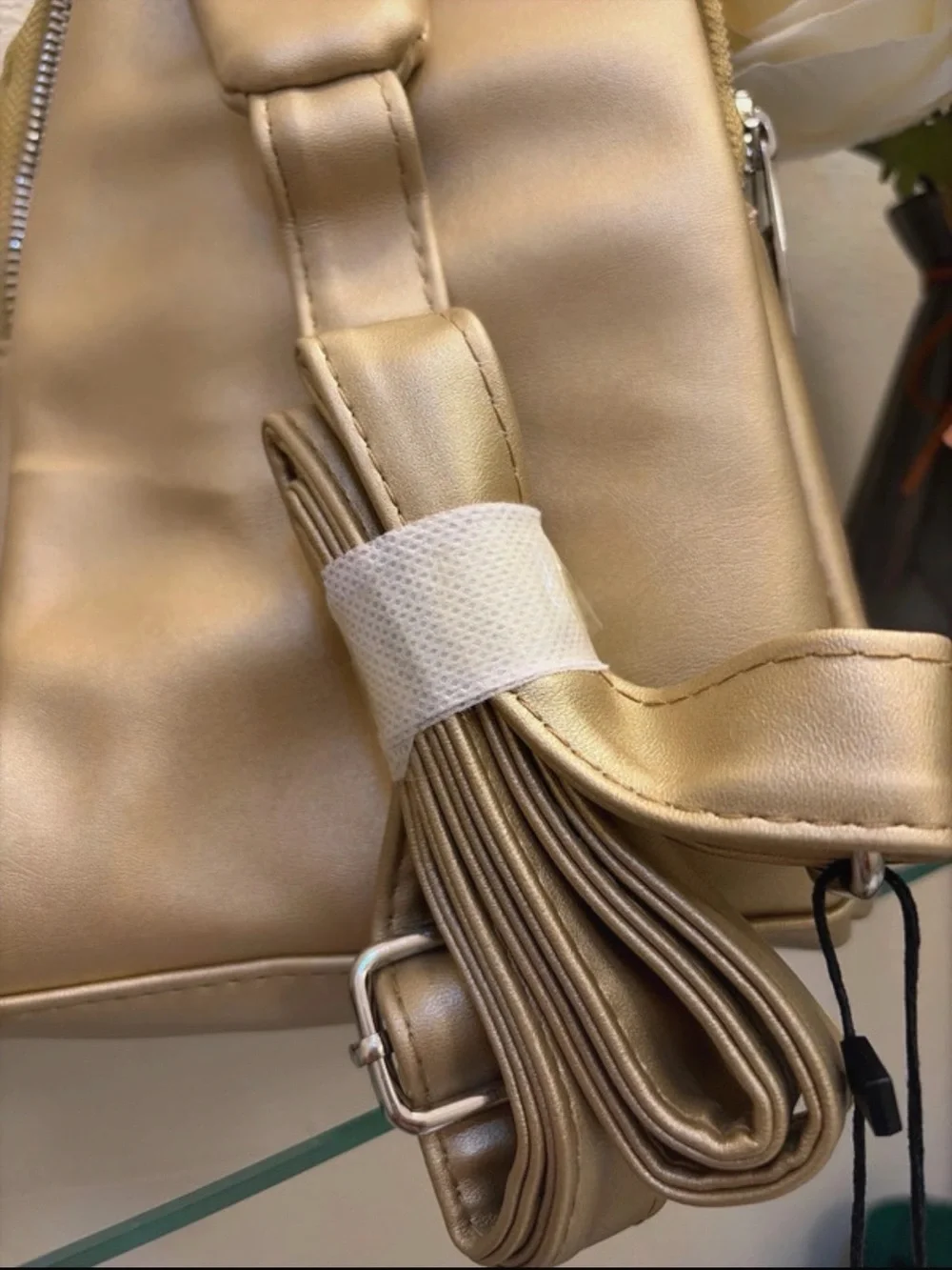 London Fog Gold Crossbody Bag